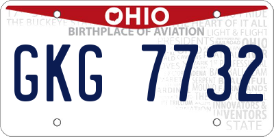 OH license plate GKG7732