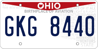 OH license plate GKG8440