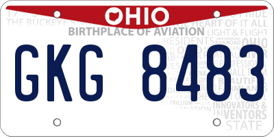 OH license plate GKG8483