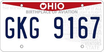 OH license plate GKG9167