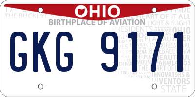 OH license plate GKG9171