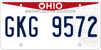 OH license plate GKG9572