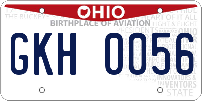 OH license plate GKH0056