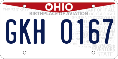 OH license plate GKH0167