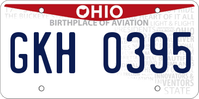 OH license plate GKH0395