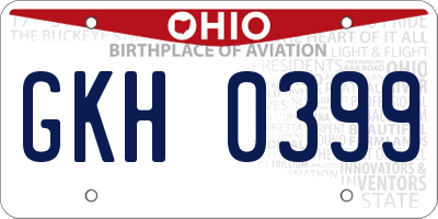 OH license plate GKH0399