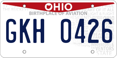 OH license plate GKH0426