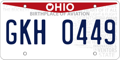 OH license plate GKH0449