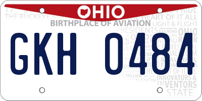 OH license plate GKH0484