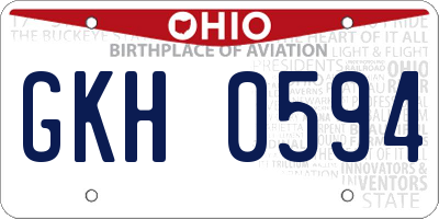 OH license plate GKH0594