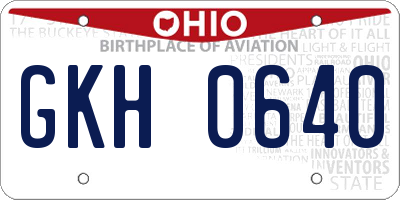 OH license plate GKH0640