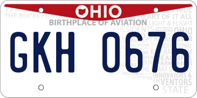 OH license plate GKH0676