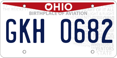 OH license plate GKH0682
