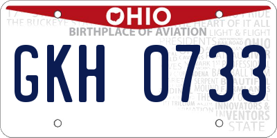 OH license plate GKH0733
