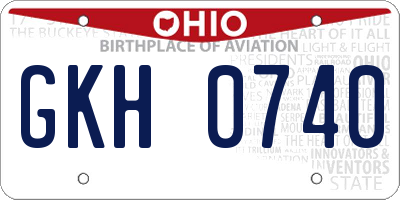 OH license plate GKH0740