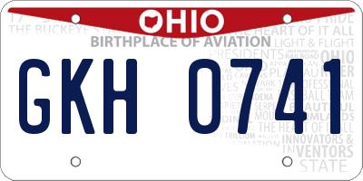 OH license plate GKH0741