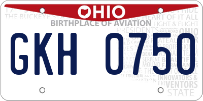 OH license plate GKH0750