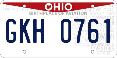 OH license plate GKH0761