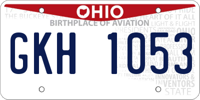 OH license plate GKH1053