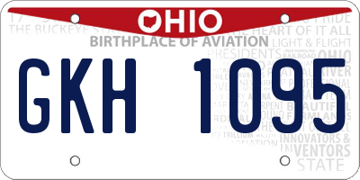 OH license plate GKH1095