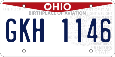 OH license plate GKH1146