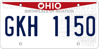 OH license plate GKH1150