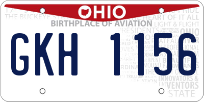 OH license plate GKH1156