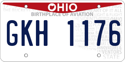 OH license plate GKH1176