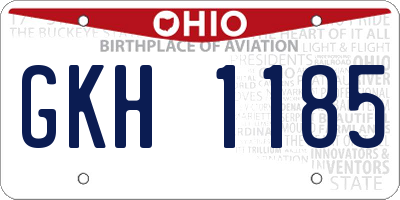 OH license plate GKH1185