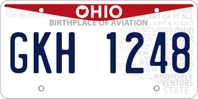 OH license plate GKH1248