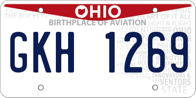 OH license plate GKH1269