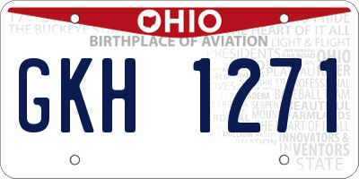 OH license plate GKH1271