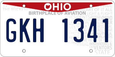 OH license plate GKH1341