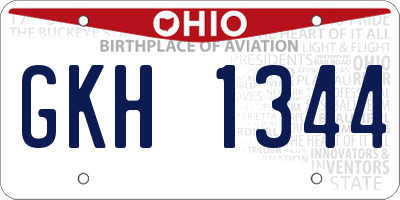 OH license plate GKH1344