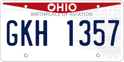 OH license plate GKH1357