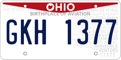 OH license plate GKH1377