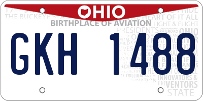 OH license plate GKH1488