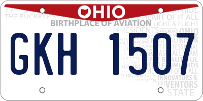 OH license plate GKH1507