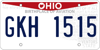 OH license plate GKH1515