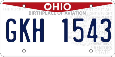 OH license plate GKH1543