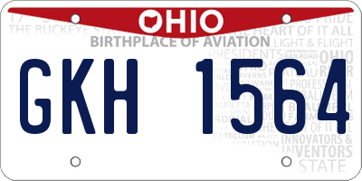 OH license plate GKH1564