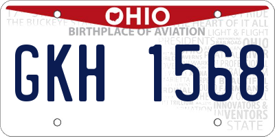 OH license plate GKH1568