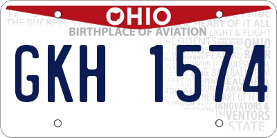 OH license plate GKH1574