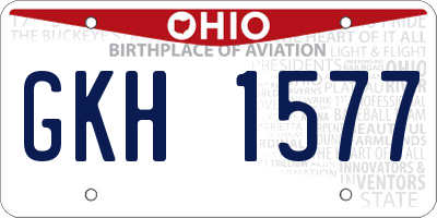 OH license plate GKH1577