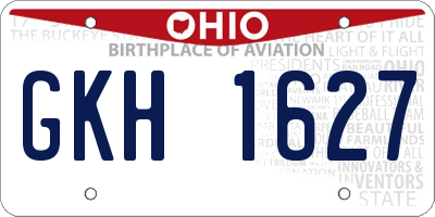 OH license plate GKH1627