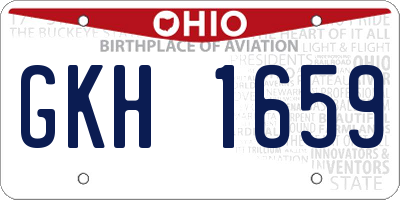 OH license plate GKH1659