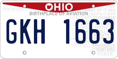 OH license plate GKH1663
