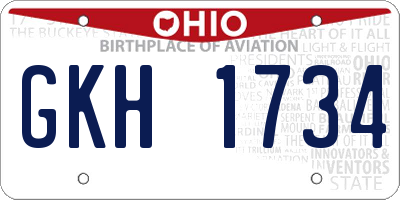 OH license plate GKH1734