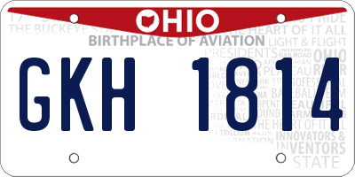 OH license plate GKH1814
