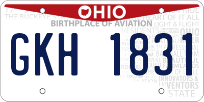 OH license plate GKH1831
